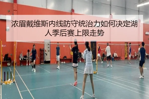 浓眉戴维斯内线防守统治力如何决定湖人季后赛上限走势 | okooo